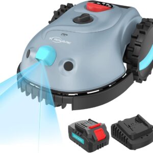 V100 Mähroboter ohne Begrenzungskabel – Vision-Navigation, 150-Arten Hindernisvermeidung, 4,0 Ah Akku, Graskamm & Ersatzklingen